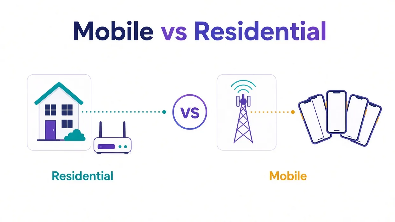Mobile vs Residential Proxies: When Each Wins
